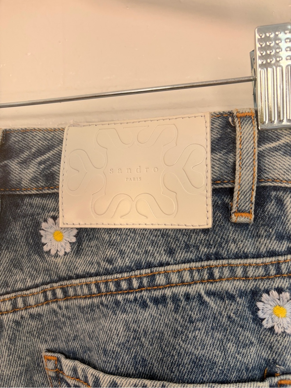 Sandro Flower Embroidered Jeans - Picture 6 of 7